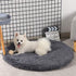 24 Inch Plush Dog Bed Mat, Warm Fluffy Round Puppy Crate Pad, Anti-Slip Waterproof Bottom for Small Medium Dogs