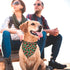 American Football Dog Bandana - Touch Down Rugby Game Day Adjustable Triangle Bibs for Pets