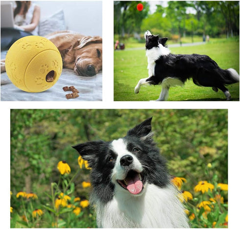 5 Different Functions Dog Puzzle Toys, Interactive Ball for Medium Large Dogs, Food Treat Dispensing Toys, Multiple