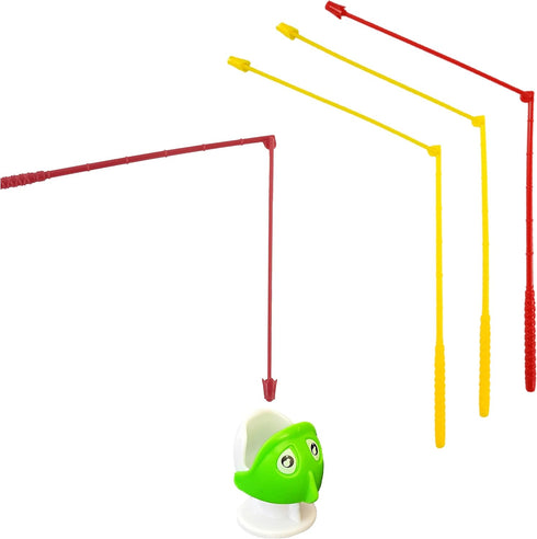 Fishing Game Replacement Rods – 4-Pack, Lightweight Plastic Poles for Kids Fishing Toy Sets