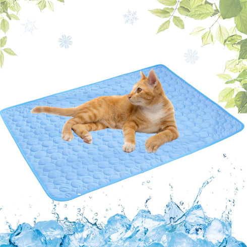 Dog Cooling Mat, Washable Ice Silk Self-Cooling Pad for Dogs, Portable Water-Absorbent Mat for