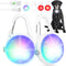 Dog Lights 2-Pack LED Rechargeable Collar Lights Clip-On with RGB Color Safety Lights for Night Walking Camping