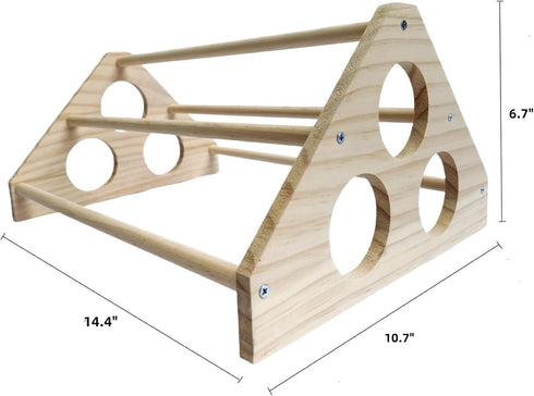 gpgcgsgp Large Wooden Pine Chick Perch Roosting Bar for Baby Chicks Brooder Coop, Chicken Training Toy Stand