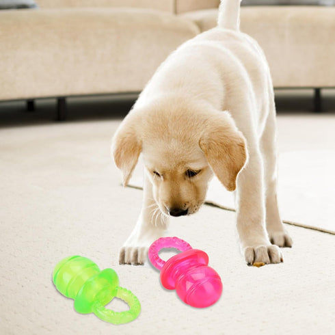 1 1 3.1 2 2in Red Dog Pacifier for Small Dogs and Green Rubber Puppy Pacifier for Small Dogs, Kittens and Other Small