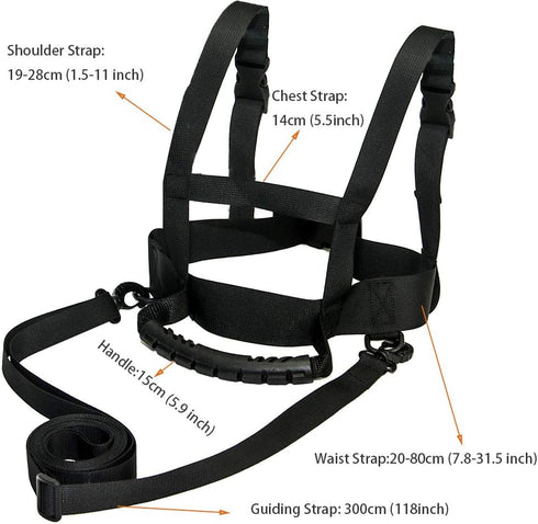 Kids Ski Harness Heavy Duty Shoulder Training Leash for Skiing, Skateboarding, Snowboarding, Cycling