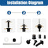 Moelf 261Pcs M4 M5 M6 6063-T6 54Pairs Neoprene Well Nuts Kit Aluminium Screws TPR Rubber Expansion Nuts Brass Copper