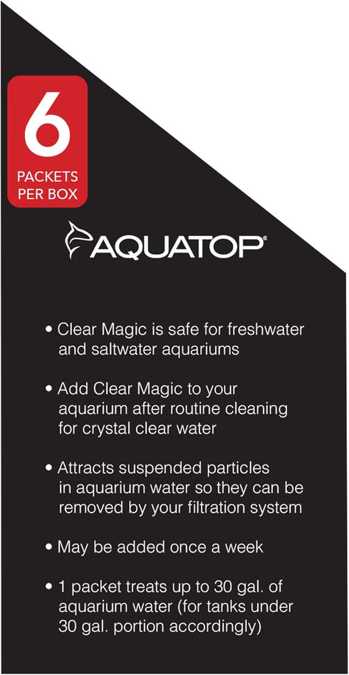 Aquatop Clear Magic Water Polisher - 6 Pack Aquarium Cleaner for Freshwater & Saltwater Tanks