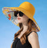 Super Wide Brim Packable Sun Hat for Women, Reversible Double-Sided UV Protection Beach Bucket Cap