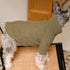 Fitwarm Thermal Knitted Dog Sweater, Sage Green, X-Large, Doggy Winter Coat, Turtleneck Jacket, Pet Clothes