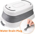 Coloch Collapsible Pet Bathtub with Water Drain Plug, Plastic Dog Bath Tub with Handle Portable Puppy Bathing Tub Space