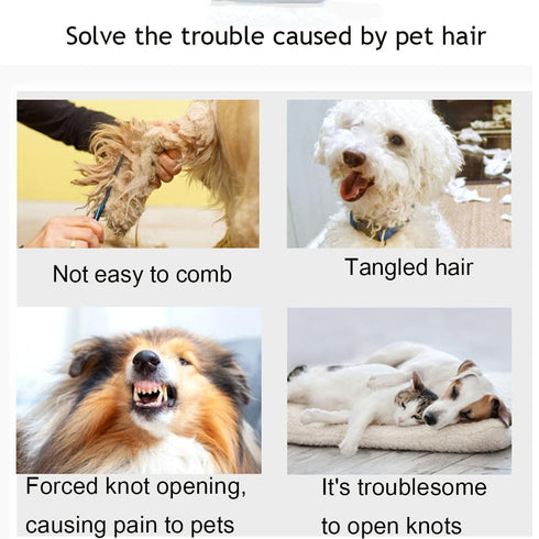1PCS Pet Knotting Comb, 2024 New De-Knotting Comb for Dogs and Cats, 3 In 1 Multifunctional Massage Tool