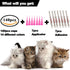 140pcs Cat Nail Caps Kitten Caps, 4 Glitter Colors + 10 Colorful Cat Nails Caps Covers