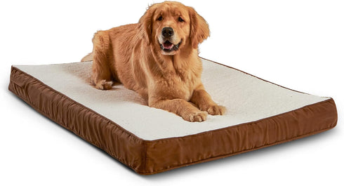 South Pine Porch Darla Deluxe Sherpa Dog Bed - Large, Latte, 48" x 36"