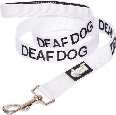 Deaf Dog Dexil Friendly Dog Collars, Color Coded Dog Accident Prevention Leash, 6ft/1.8m, Award Winning