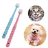 VTurboWay 2 Pack 360-Degree Pet Toothbrush for Puppy, Small Dog and Cat, Colors May Vary