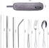 Portable Stainless Steel Flatware Set with Waterproof Case, Travel Camping Cutlery Set, Silverware Dinnerware Set