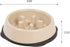 IRIS USA 2 Cups Slow Feeder Dog Bowl, Anti-Choking Interactive Puzzle Toy for Healthy Digestion, Beige/Black