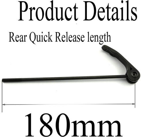 RuiLing 1 Pair Black Quick Release Bolt Lever Axle Set for Front and Rear MTB Bicycle Wheel Hub Accessories