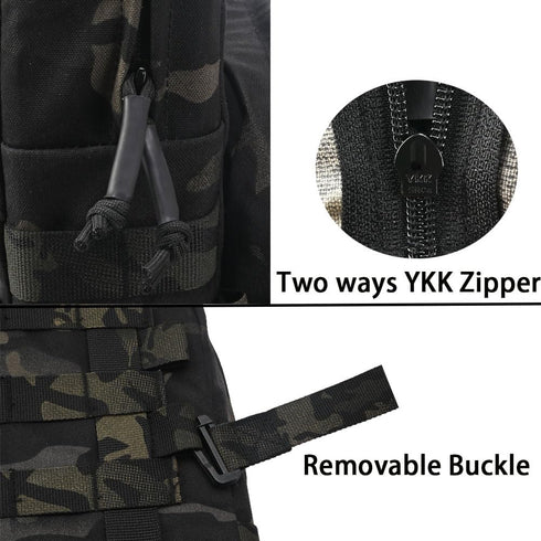 Tactical Mini Molle Hydration Pack, Outdoor Carrier with IFAK Pouch, US Flag, Med Patch, Hydropack for 2L Bladder