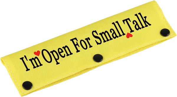 Funny Dog Leash Sleeve, I'm Open for Small Talk Wrap Sleeve, Pet Birthday Gift