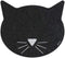 ORE Pet Black Cat Face Recycled Rubber Pet Placemat, 1 Pack