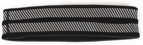 FlipBelt Reflective Running Belt, Large, BLACK
