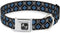 Buckle-Down Seatbelt Buckle Dog Collar, Argyle Black/Gray/Turquoise, 1.5" Wide, Fits 18-32" Neck, Large