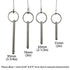 Quick Release Pin, 1/4" Diameter, 3-3/4" Total Length, 316 Stainless Steel Bimini Top Pin (4 Pack)