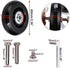 OwnMy Luggage Suitcase Replacement Wheels 60mm x 17mm, Rubber Swivel Caster Repair Kits, Set of 2