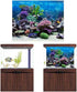 Aquarium Background Poster, 3D Effect PVC Adhesive Underwater Coral Reef Decor, Cling Decals Sticker (76x30cm)