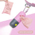 15 Dog Poop Bag Holder with LED Flashlight for Night Walks,Silicone Tether & Donut Pattern Clip for Used Bags