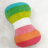 Htppzjr 2 Pcs Colourful Dog Plush Vocal Toy Rainbow Bone-Shape Chewing Toy Pet Supplies for Pet Playing Use Adorable