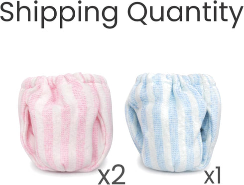 HIHETE 3 6.3" 11" Squirrel Diapers, PCS Washable Strechable Small Pet Cloth Diapers, Highly Absorbent and Leak-Proof