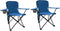 2PCS Folding Camping Collapsible Chairs Heavy Duty Lawn Chair with Cooler Bag,