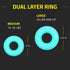 Playology Dual Layer Ring Toy for Large Dogs (35lbs & up) - Peanut Butter Scented Durable Chew Toy