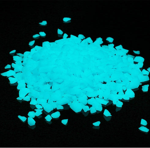 Glow in The Dark Gravel Stones, Decorative Rocks for Fish Tank, Aquarium Garden Planter, 280g/10oz (5-8mm, Blue)