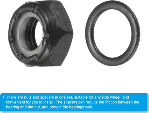 PATIKIL Skateboard Lock Nuts Set - Skateboard Truck Axle Washers Spacer Hardware Repair Kit for Longboard Cruiser.