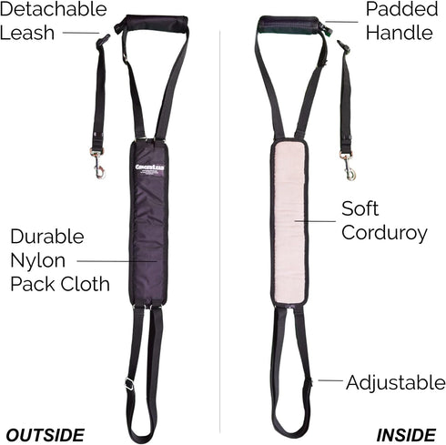 Dog Sling Support Harness, SM Female, Fits Small to Medium Pets, Padded Rear Lifting Aid with Leash