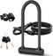 Heavy Duty Bike U Lock, 12 Ton Shear, 20mm Anti-Theft Silicone Covered Lock with 4ft Steel Cable