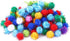 1.5 INCH Extra Large Cat Toy Balls, Sparkly Glitter Chase Pom Pom Balls
