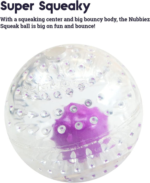 Petstages Nubbiez Treat and Squeak Ball Dog Toy