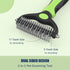 Dematting and Deshedding Brush for Dogs and Cats, Double Sided Pet Grooming Tool, Hair Shedding Comb (Green)