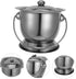 YOSADIER Capacity Portable Adult Potty Stainless Steel Pee Bucket Lid Home Chamber Pot for Seniors and Pregnant Women