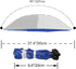 NEW-Vi Fishing Umbrella Hat - Folding Adjustable Sun Rain Cap, 37.4” Oversize Hands-Free Umbrella