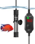 Fumak 25W Adjustable Aquarium Heater, Super Short Submersible Fish Tank Heater with LED Digital Display, 3-5 Gallons