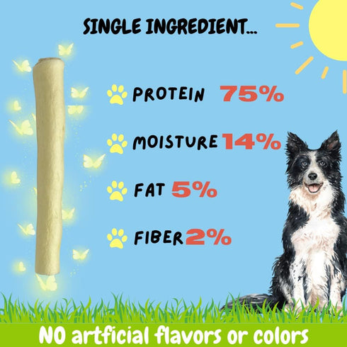 BULLYSTICKS & MORE Cow Tail Bones for Dogs - (6 Inch Regular - 15 Count) Long Lasting No Hide Bone Chews