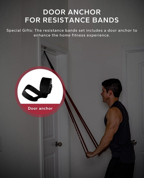 Pull Up Assistance Bands, HAPBEAR Resistance Band Set of 5, Heavy Duty Exercise Bands for Fitness Training