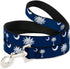 Dog Leash 4 Feet Long South Carolina Flags Scattered 1.0 Inch Wide