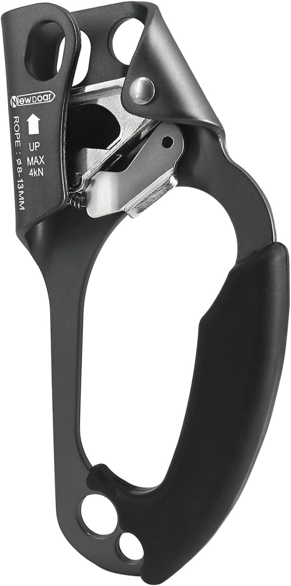 NewDoar UIAA & CE Certified Hand Ascender, Rock Climbing Tree Arborist Rappelling Gear for 8~13MM Rope