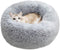 BODISEINT Modern Soft Plush Round Pet Bed for Cats or Small Dogs, Cozy Sleeping Kennel (20'' D x 8'' H, Light Grey)